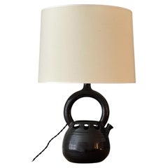 Black French Ceramic Table Lamp