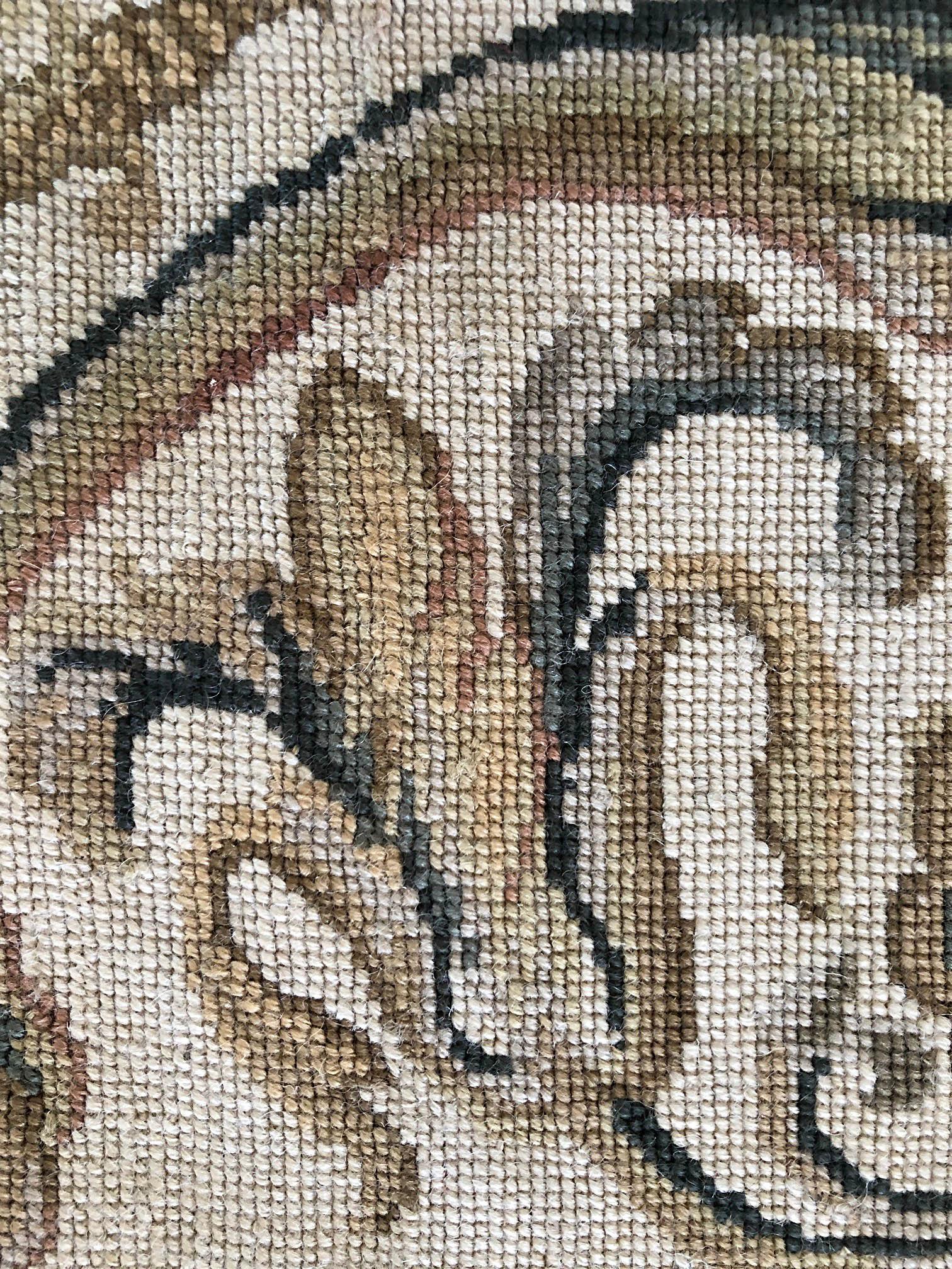 Wool Chinese Needlepoint  Rug For Sale