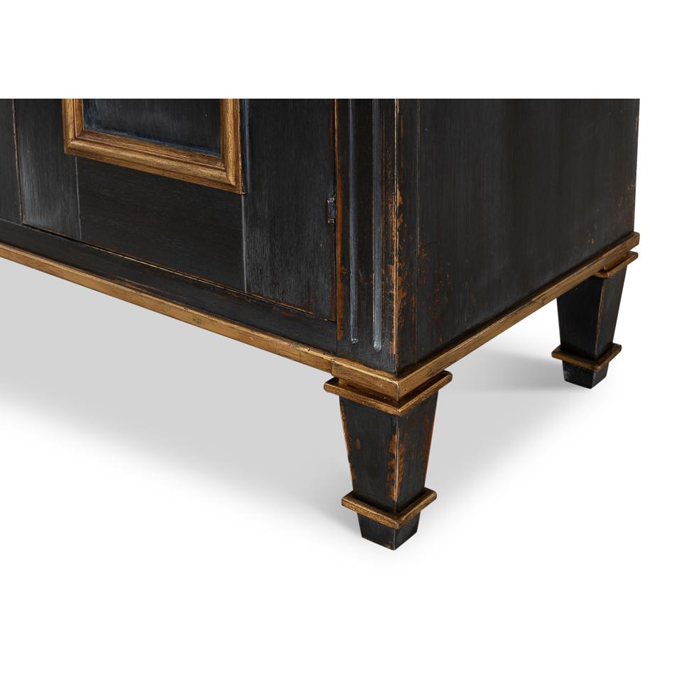 Credenza francese nera in vendita 2