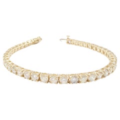 OFERTA BLACK FRIDAY Pulsera de tenis de diamantes naturales de 8,02 quilates y oro amarillo de 14 quilates