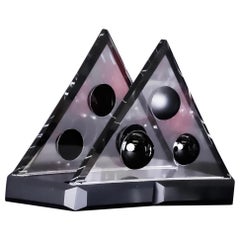 Black Friday-Hand Cut Crystal Ellipses Napkin Holder