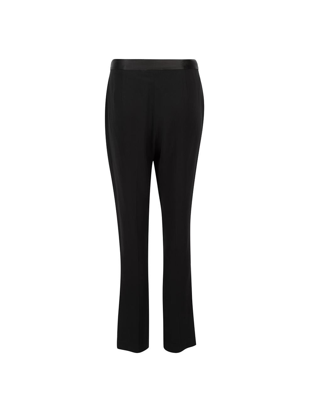 Black Front Zip Detail Trousers Size S In Good Condition For Sale In London, GB
