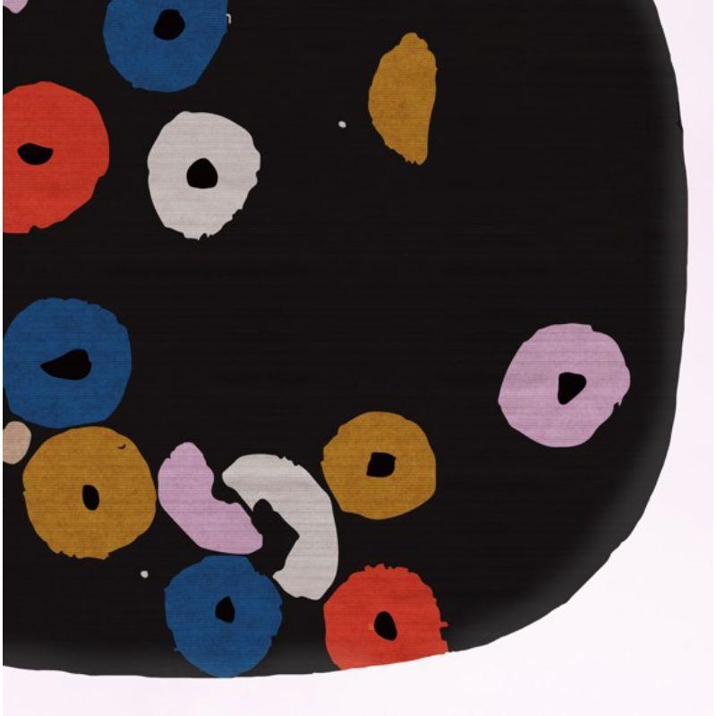 Hand-Woven Black Fruti Rug, Small by Chuch Estudio For Sale