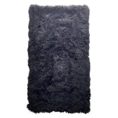 Tapis en fourrure noire 37 x 54" - Personnalisable à volonté