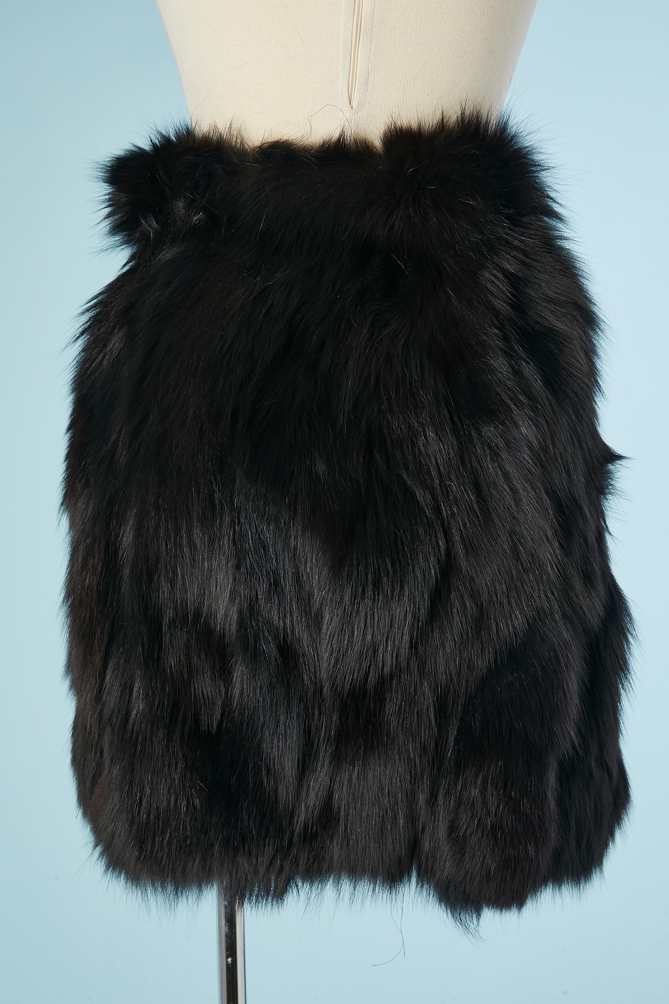 Women's Black furs skirt Lecoanet Hémant  For Sale