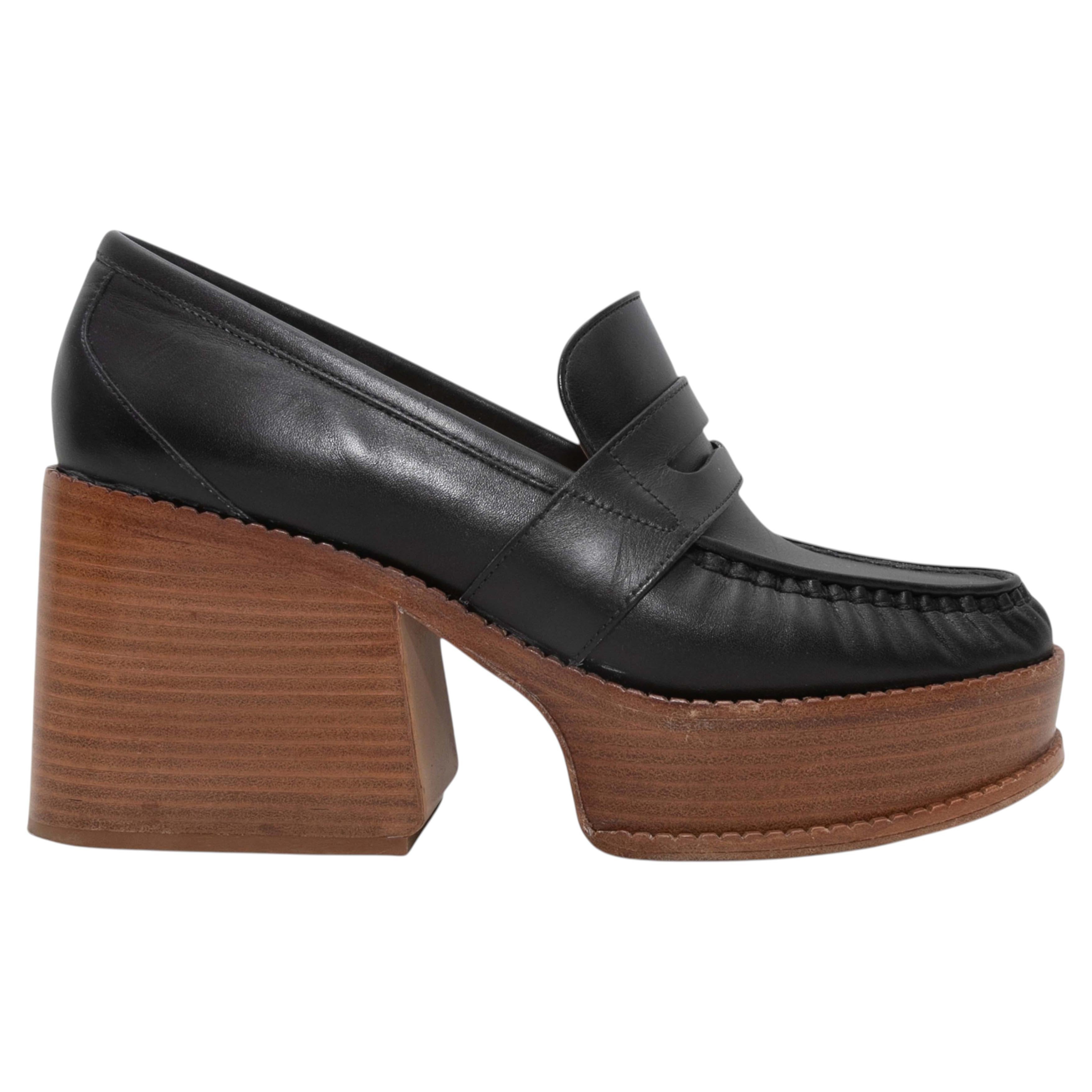 Mocasines negros con plataforma de Gabriela Hearst, talla 40