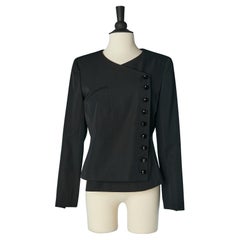 Black "G.A.B.R.I.E.L.L.E" jacket with asymmetrical button placket CHANEL