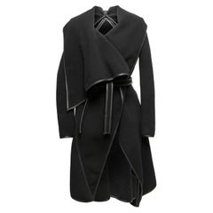 Black Gareth Pugh Wrap Coat Size US S