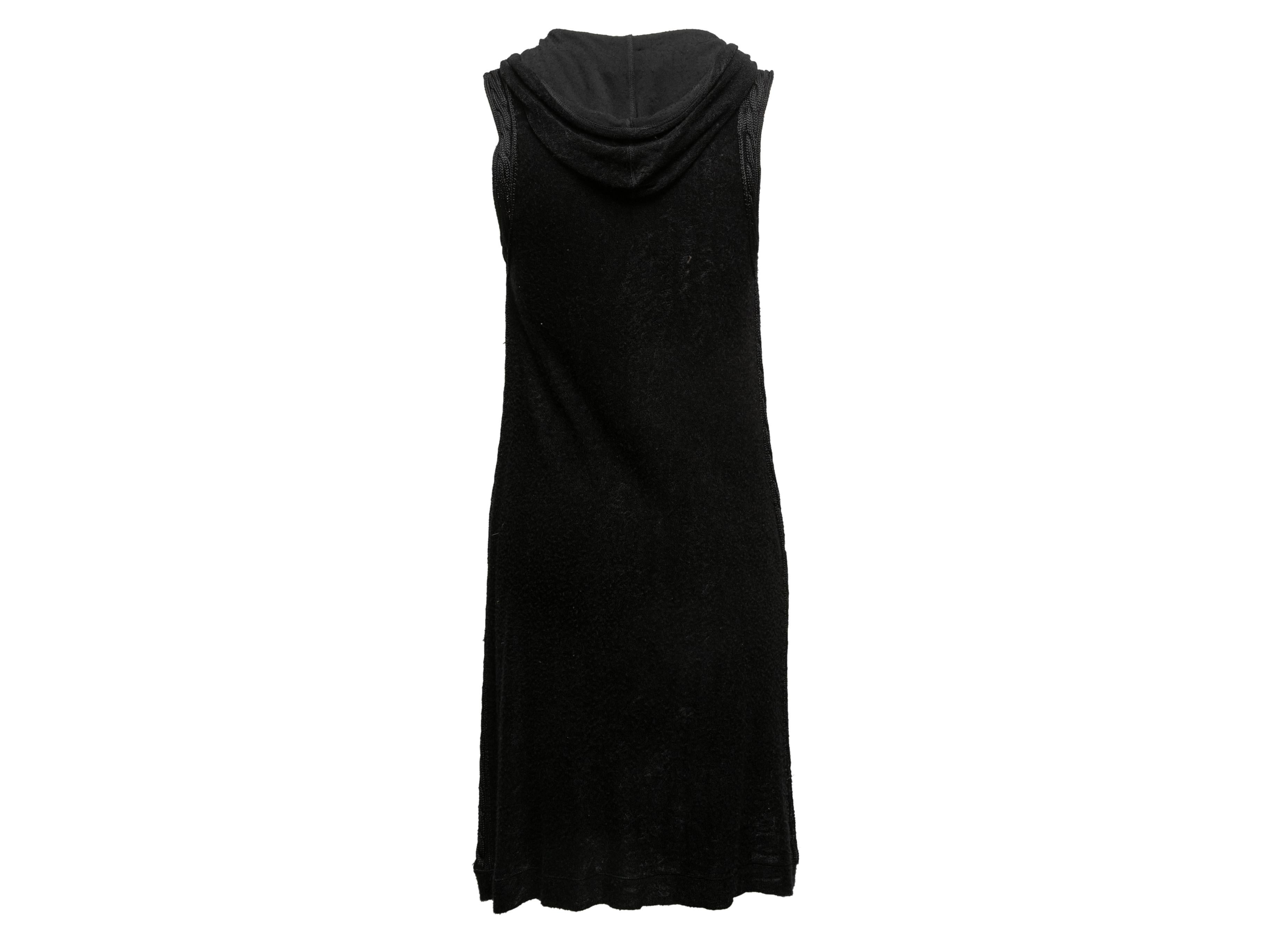 Black Gaultier² Hooded Sleeveless Dress Size US S In Good Condition For Sale In New York, NY
