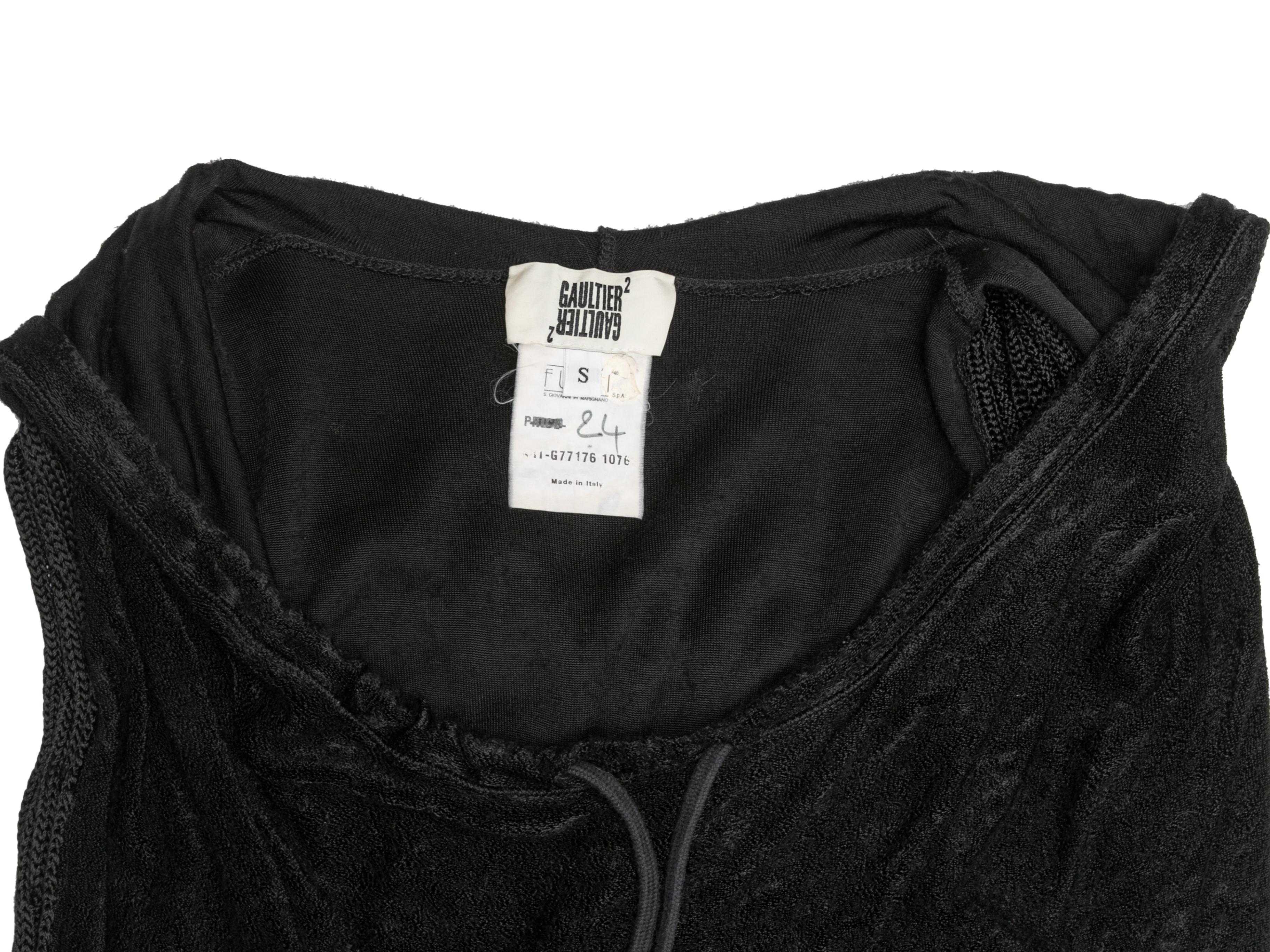 Women's Black Gaultier² Hooded Sleeveless Dress Size US S For Sale