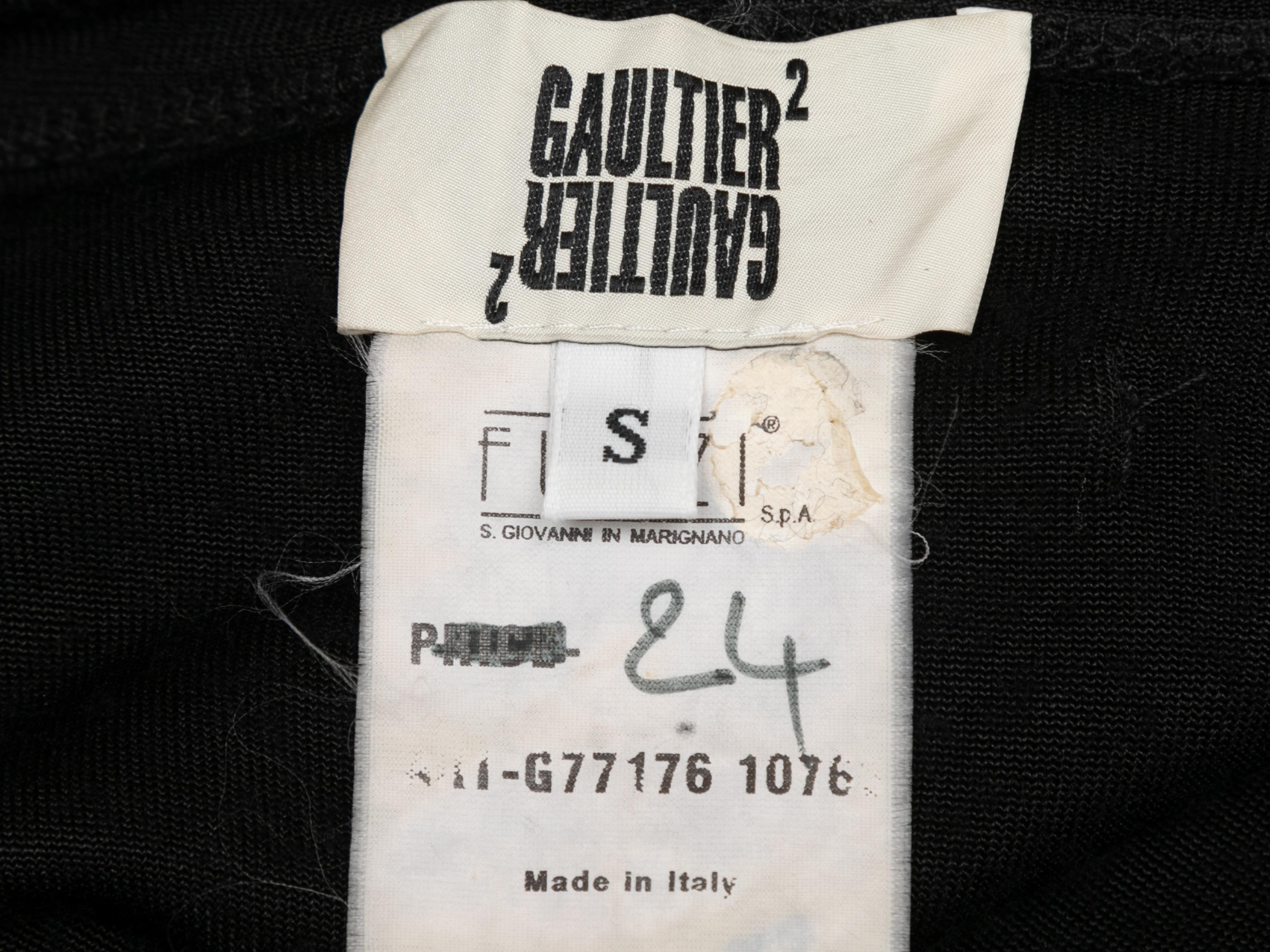 Black Gaultier² Hooded Sleeveless Dress Size US S For Sale 1