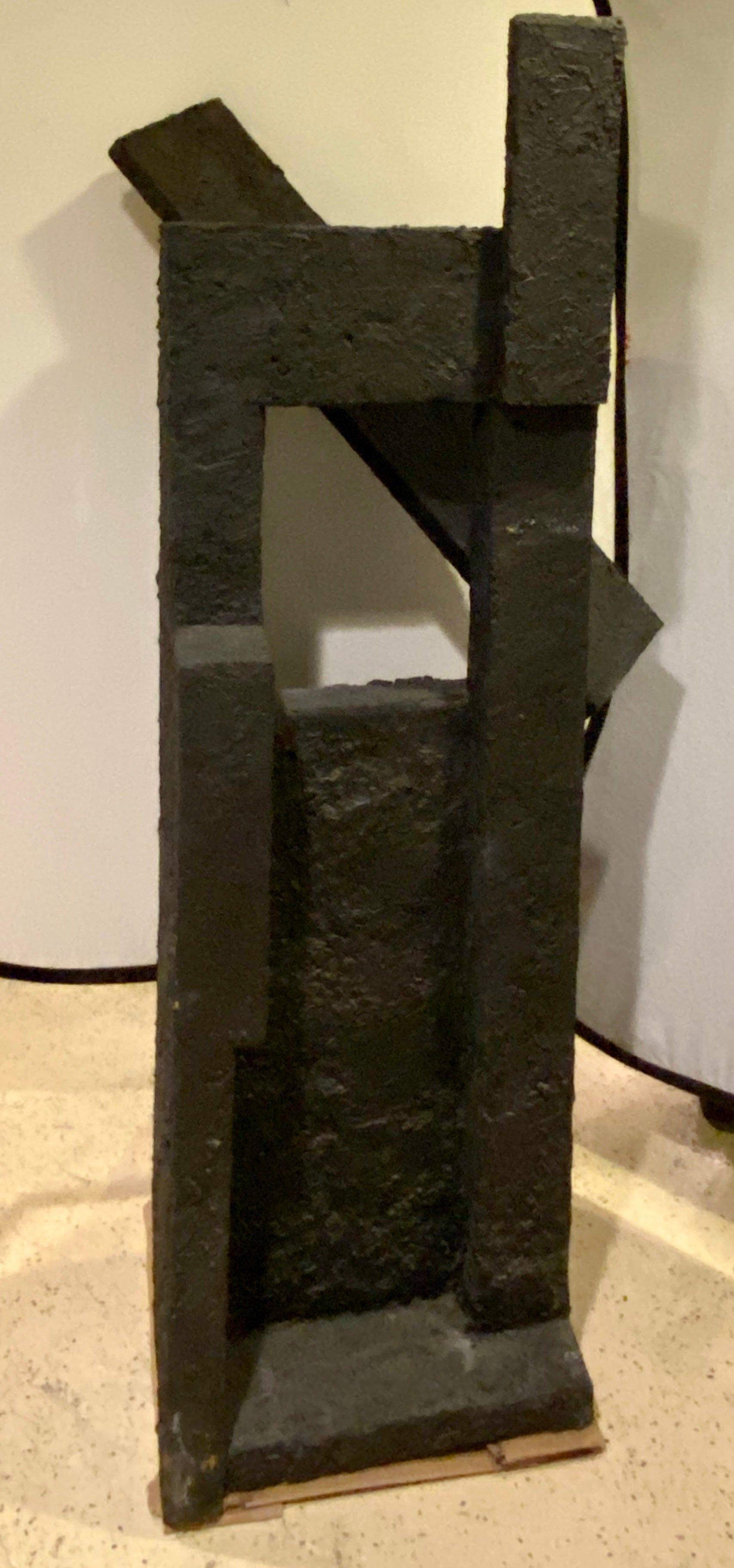 Black Geometric Sculpture by Ursula Meyers Conceptual Artist For Sale 5