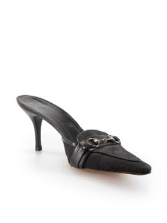 Nero GG Monogram Horsebit Mules Taglia IT 38.5