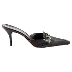 Black GG Monogram Horsebit Mules Size IT 38.5
