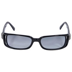 Black Gianni Versace Rectangular Sunglasses