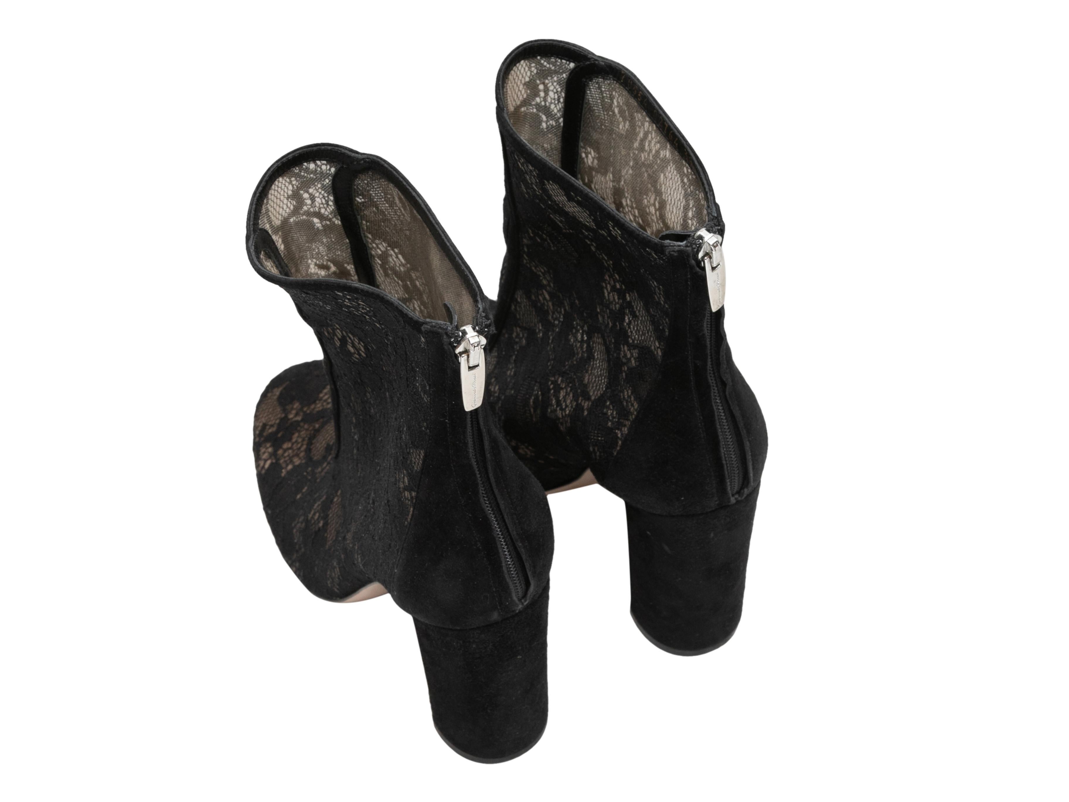 Botines de encaje Gianvito Rossi negros talla 38 Negro en venta