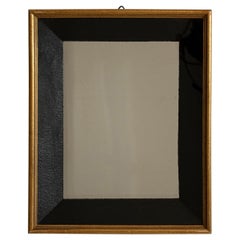 Black & Gilt Framed Wall Mirror, Wood & Glass, 19th Century, France