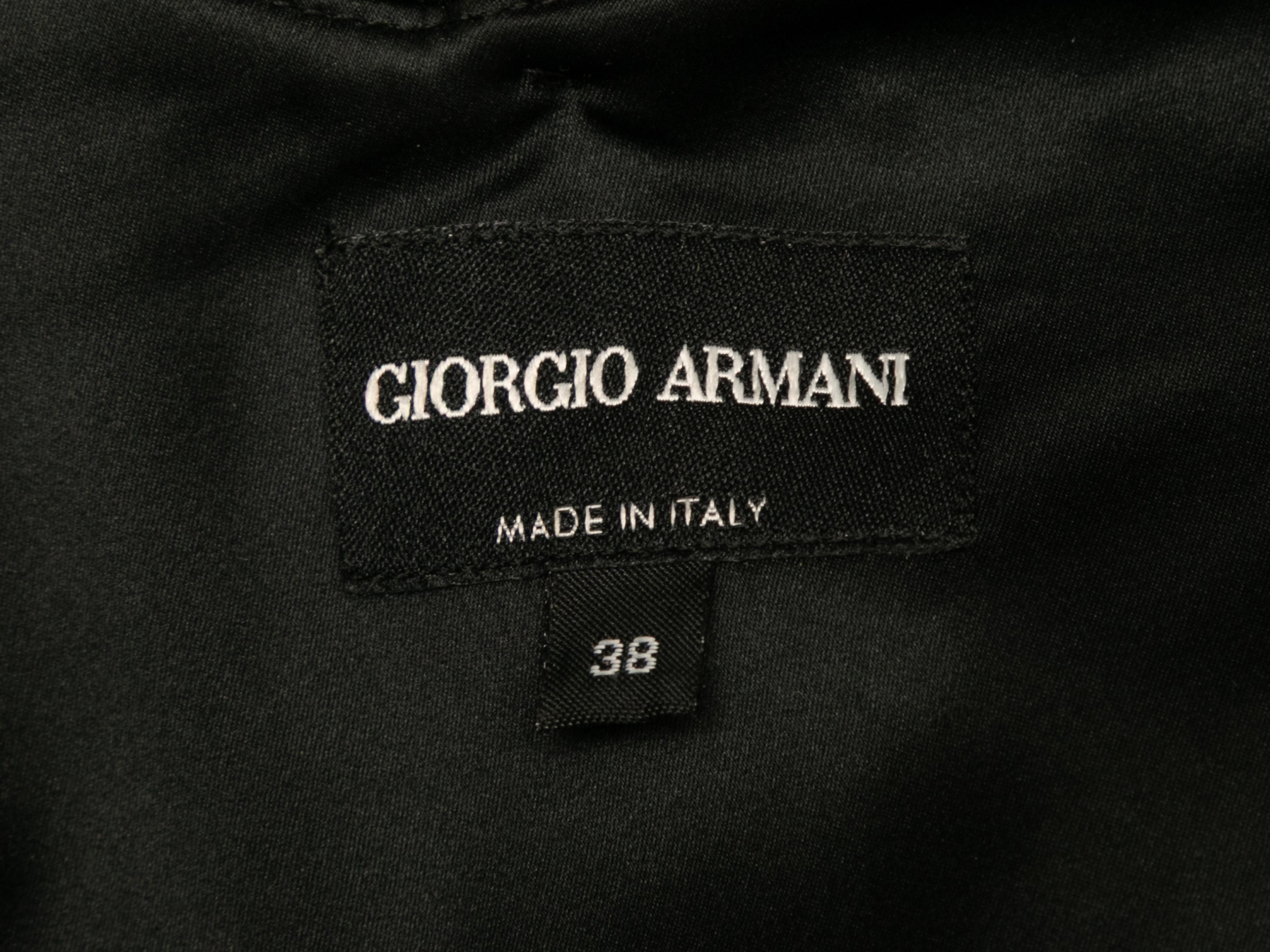 Mini abito asimmetrico in velluto nero Giorgio Armani taglia IT 38 In condizioni buone in vendita a New York, NY