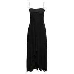 Black Giorgio Armani Long Sleeveless Gown Size IT 44