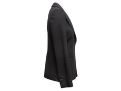 Black Giorgio Armani Virgin Wool Blazer Size IT 38