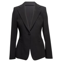 Black Giorgio Armani Virgin Wool Blazer Size IT 38