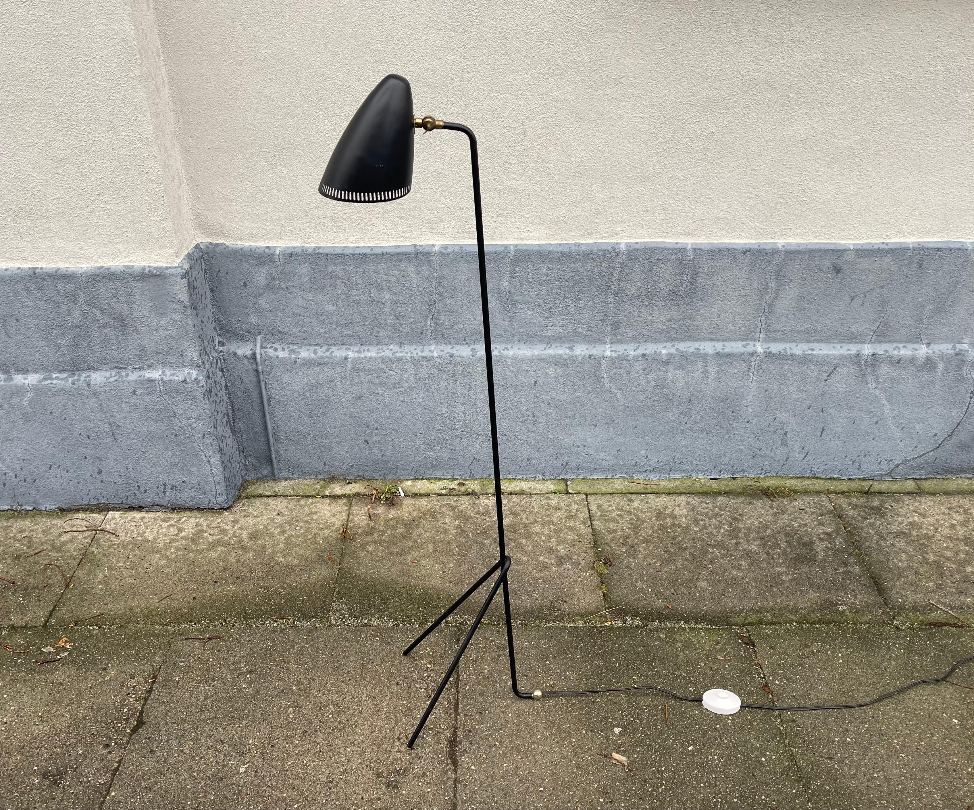 Black Giraffe Floor Lamp by Svend Aage Holm-Sørensen, 1950s 4