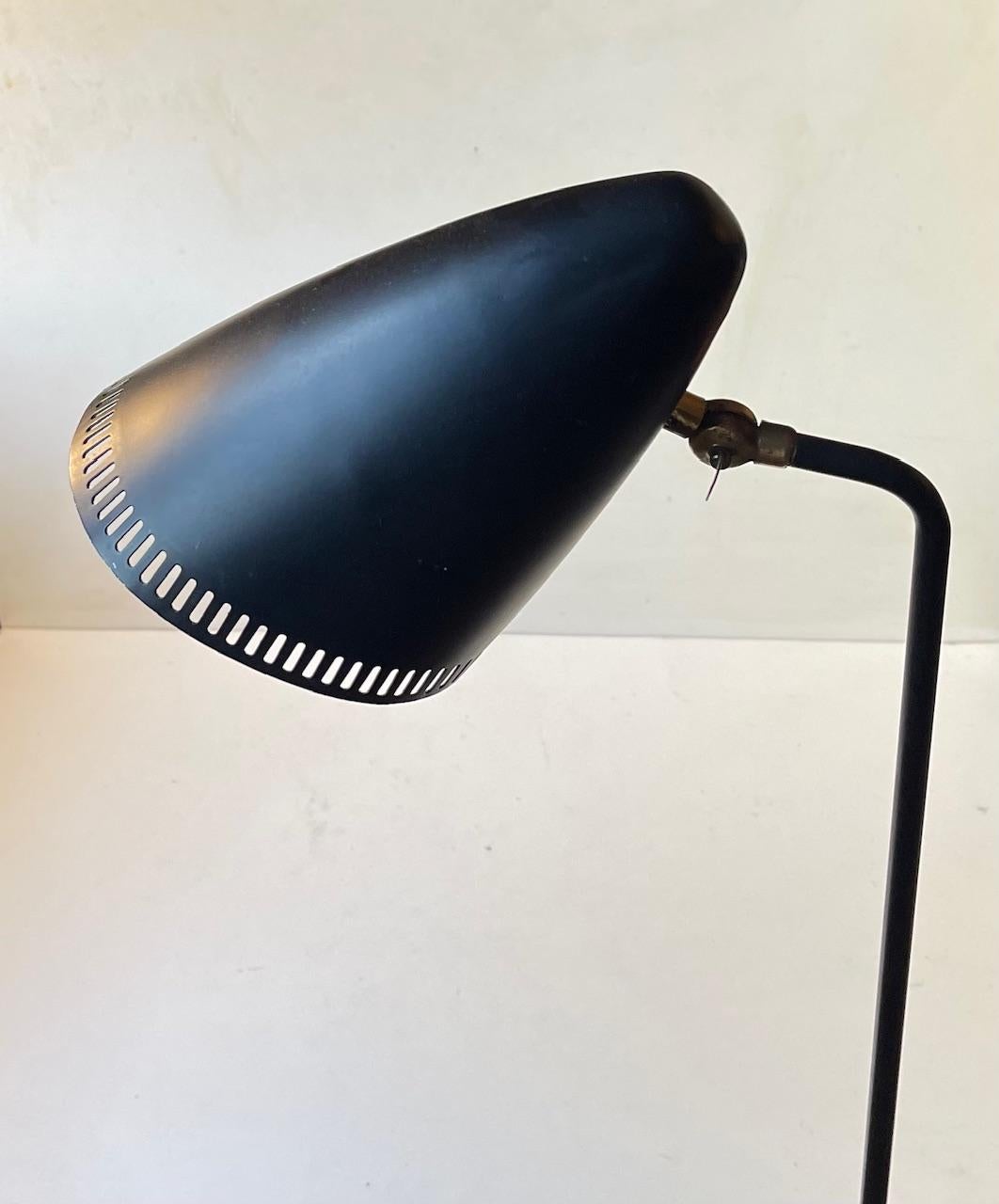 Mid-20th Century Black Giraffe Floor Lamp by Svend Aage Holm-Sørensen, 1950s For Sale
