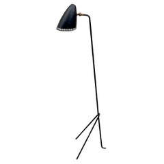 Vintage Black Giraffe Floor Lamp by Svend Aage Holm-Sørensen, 1950s