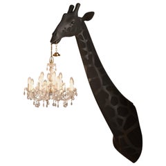 In Stock in Los Angeles, Black Giraffe Wall Lamp, Marie-Thérèse Chandelier