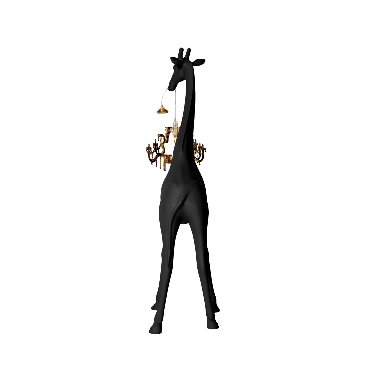 In Stock in Los Angeles, Black Giraffe in Love XS Chandelier by Marcantonio 4
