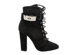 Bottines à lacets en daim à talons Giuseppe Zanotti noir Taille 36