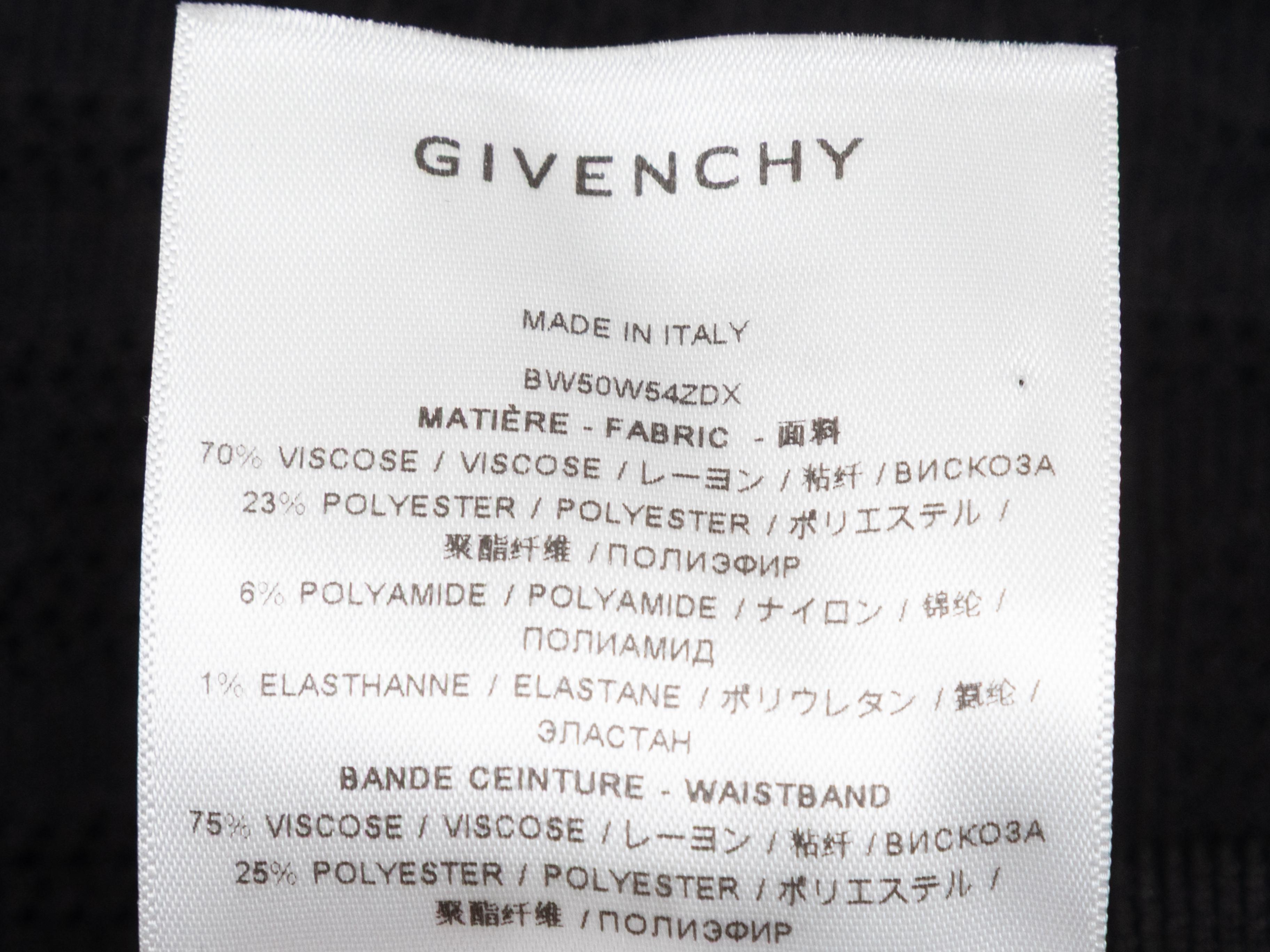 Nero Leggings neri con logo di Givenchy taglia US S in vendita