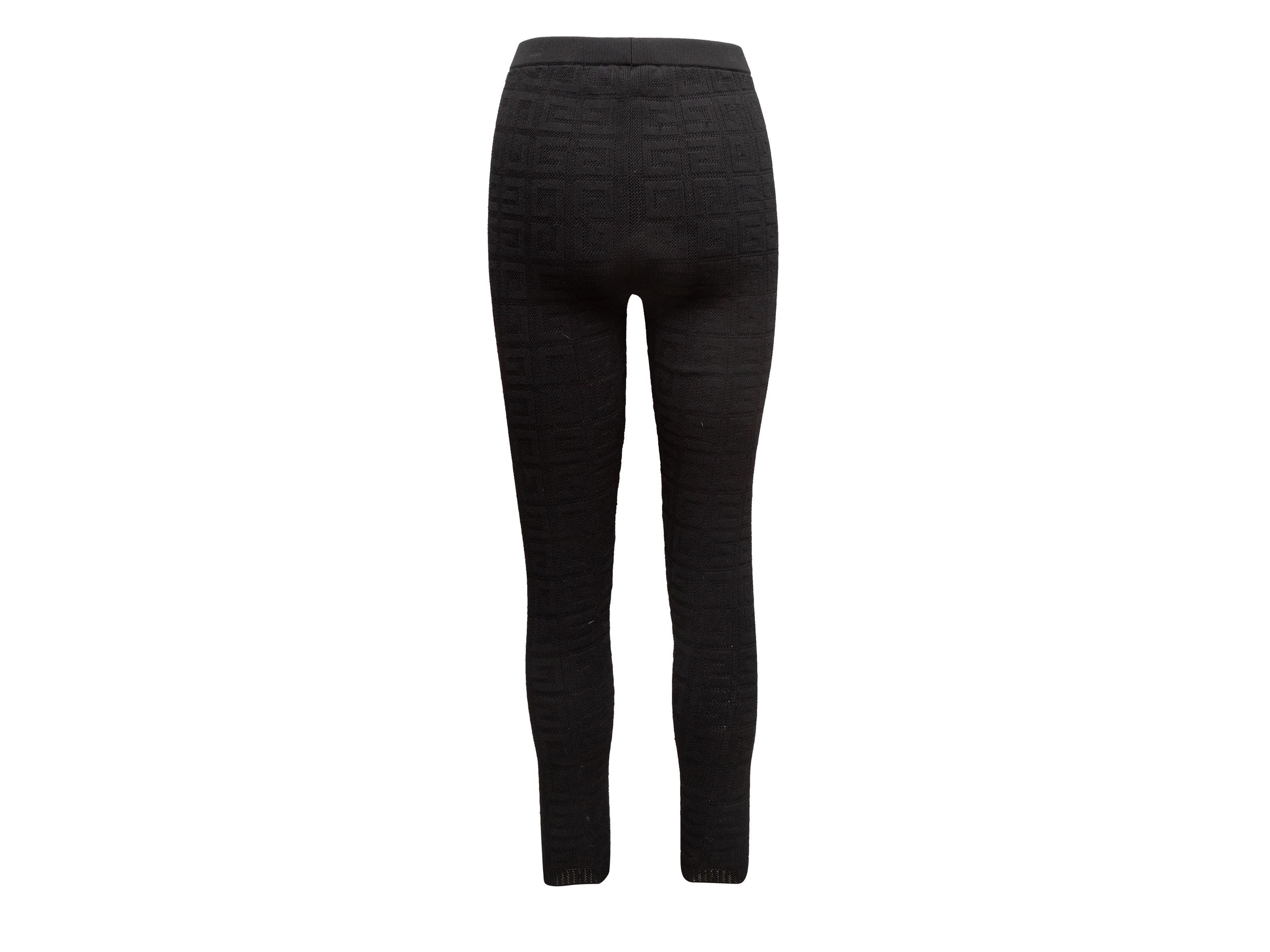 Leggings neri con logo di Givenchy taglia US S in vendita 1