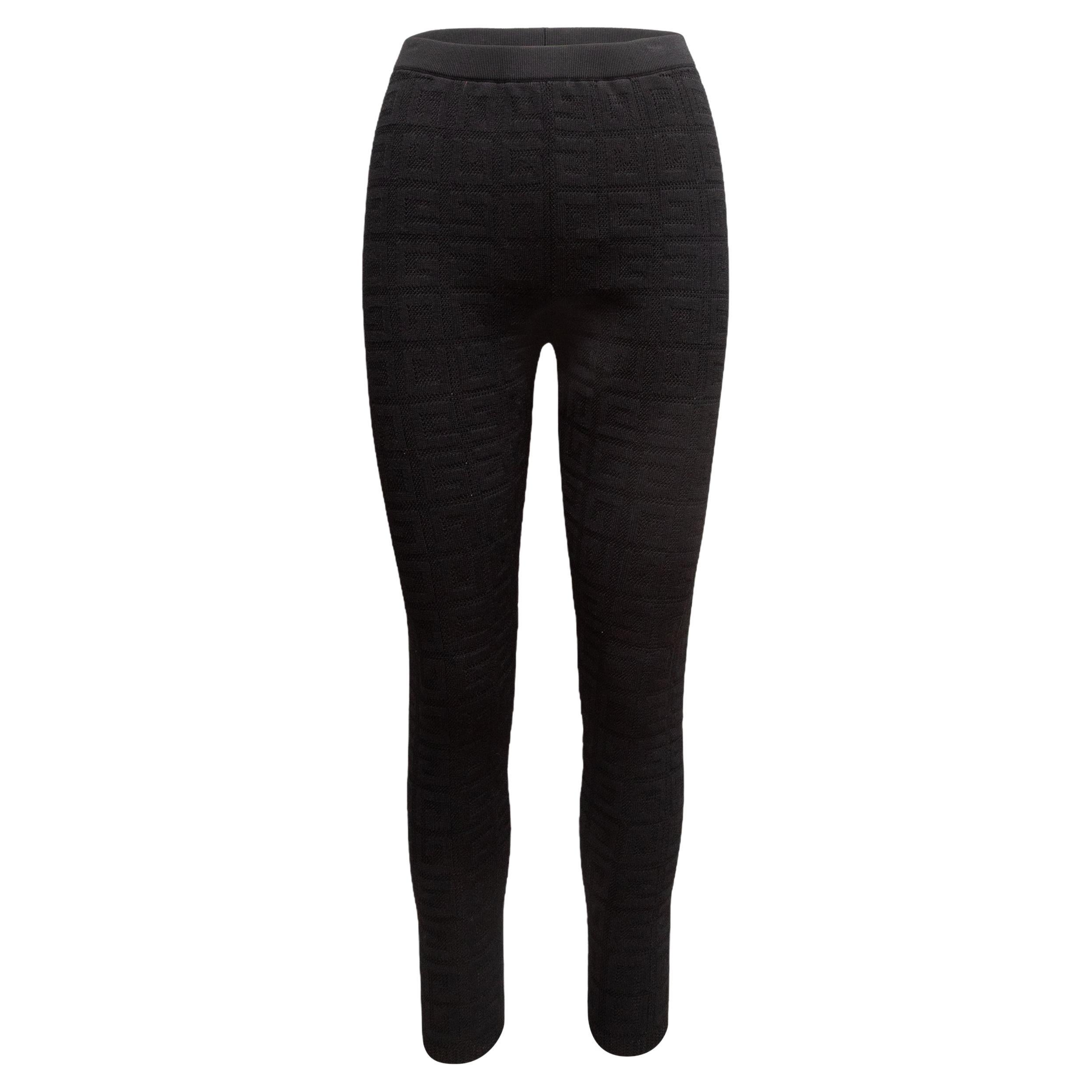 Leggings neri con logo di Givenchy taglia US S in vendita