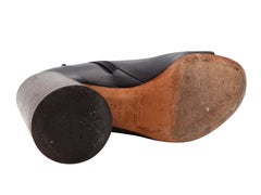 Black Givenchy Open-Toe Leather Heeled Booties Size 40