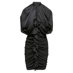 Robe noire froncée Givenchy, taille 40 (FR)