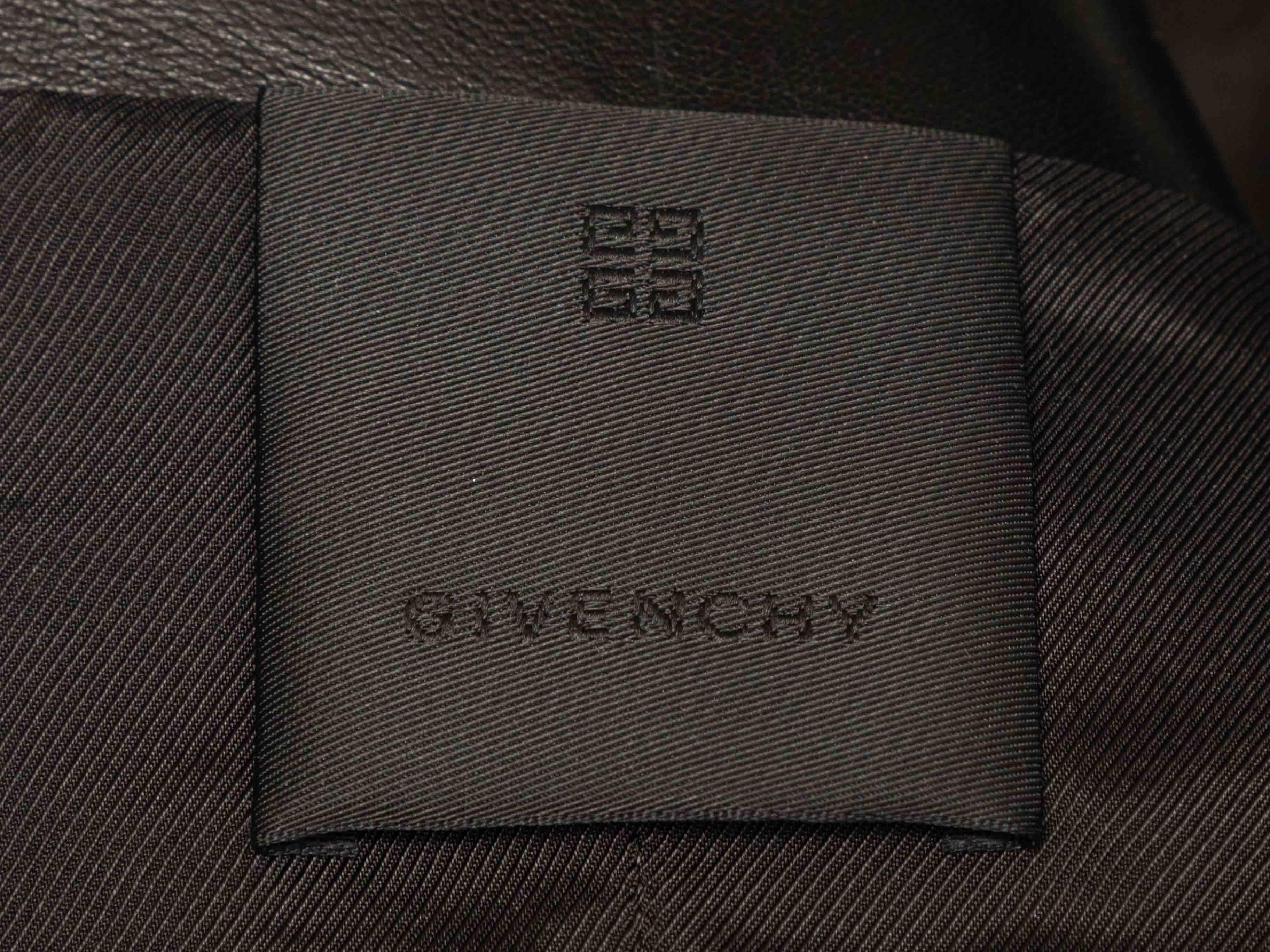 Schwarzes Givenchy ärmelloses Leder Ausschnitt Kleid Größe FR 36 Damen im Angebot