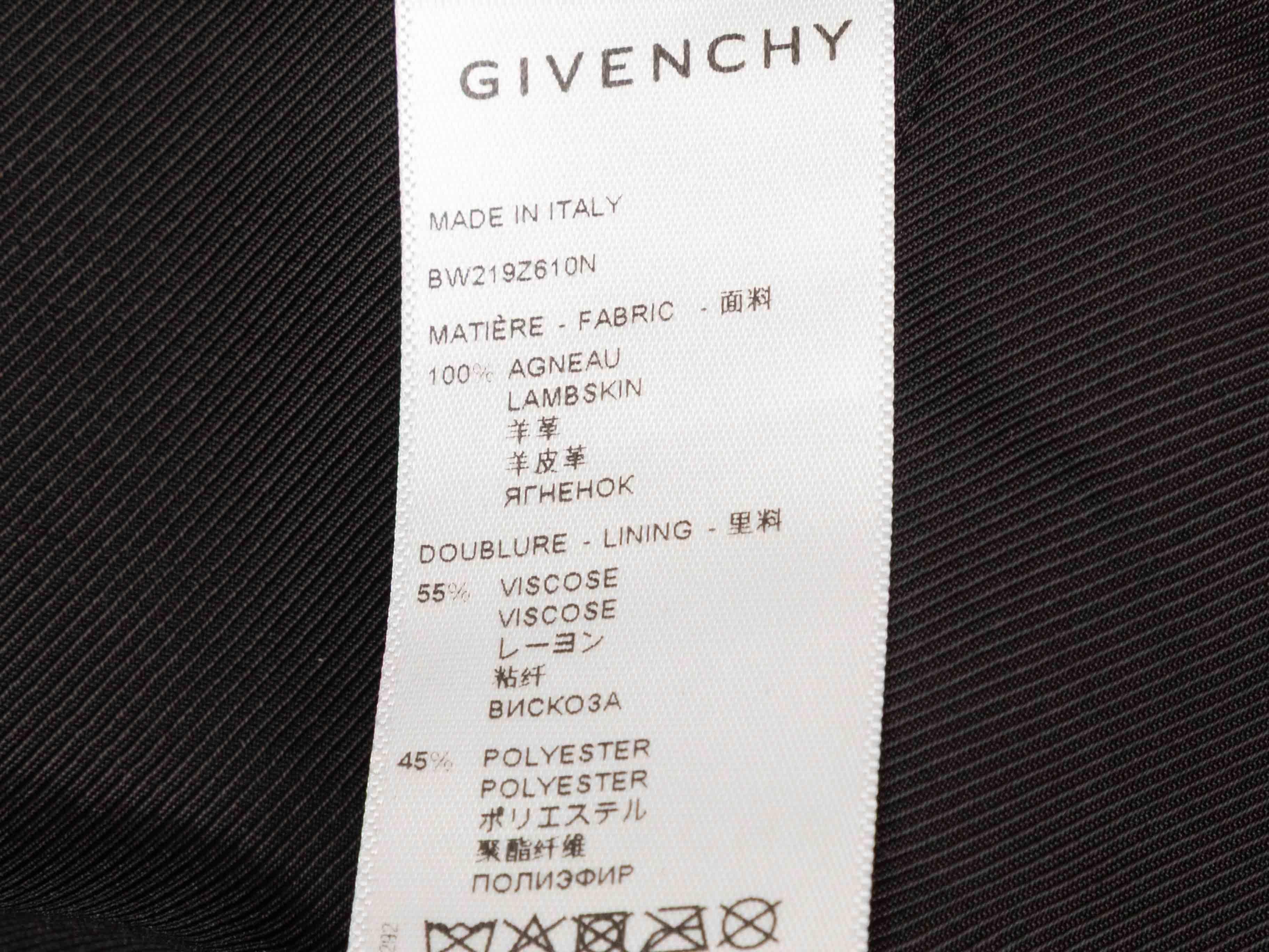 Schwarzes Givenchy ärmelloses Leder Ausschnitt Kleid Größe FR 36 im Angebot 2