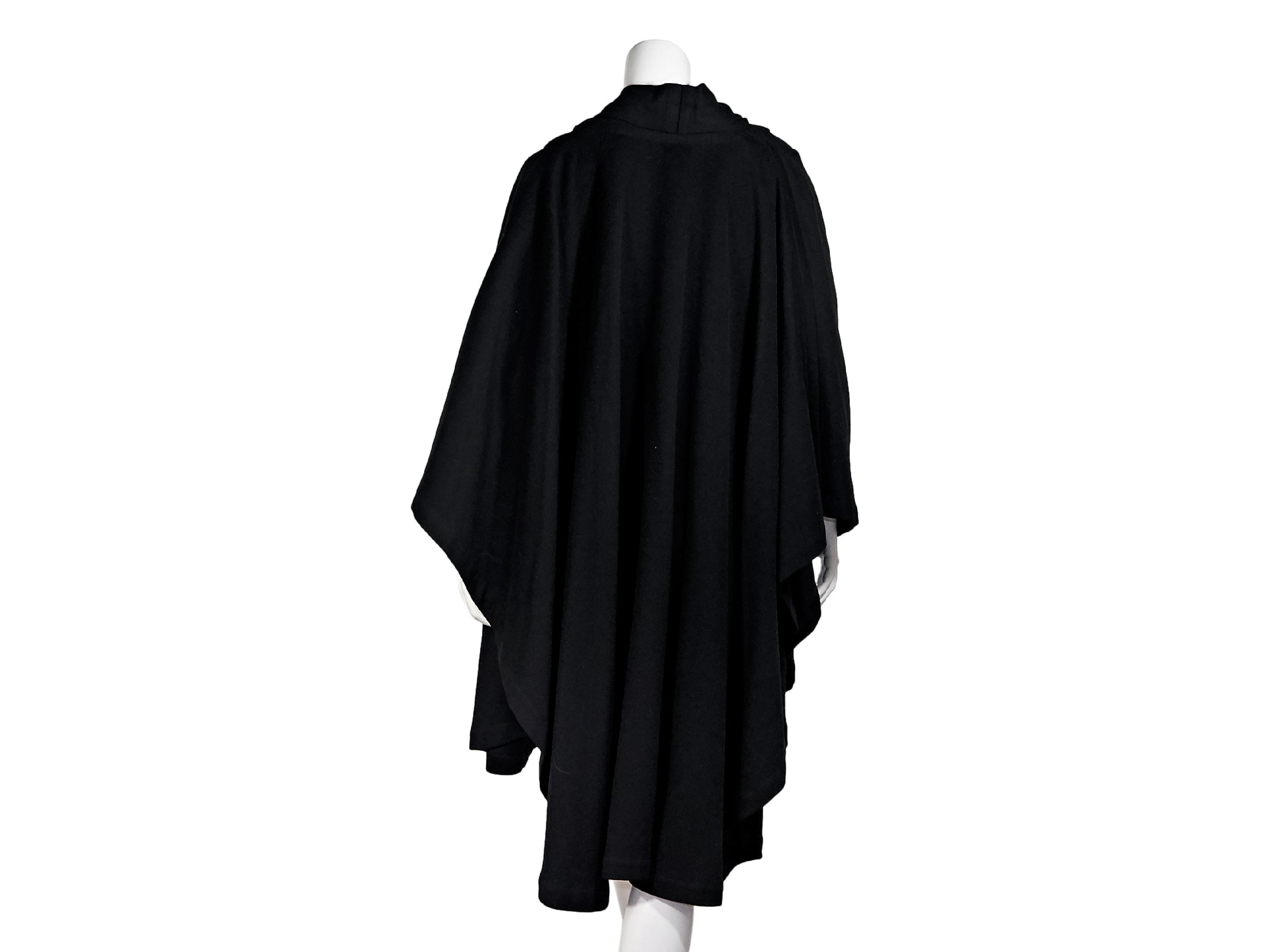 Black Givenchy Wool Cape In Good Condition In New York, NY