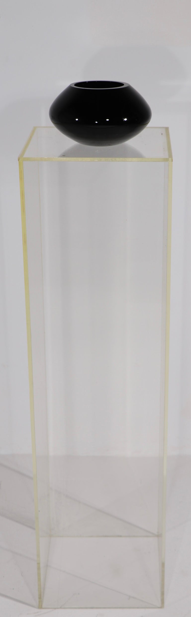 Black Glass Art Deco Bowl Att. to Sakier for Fostoria For Sale at