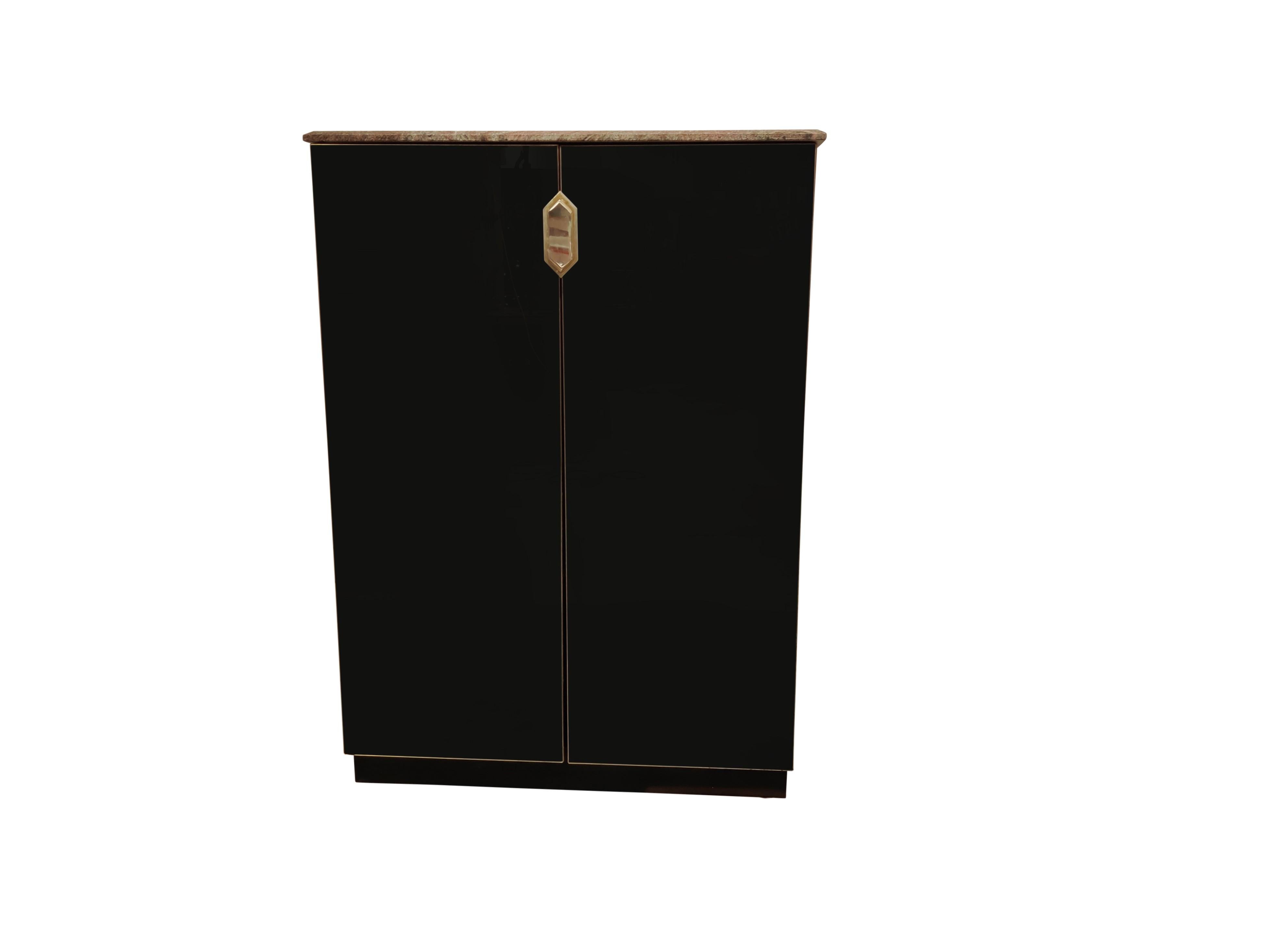 Barra de cristal negro estilo Maison Jansen, años 70 en venta 4