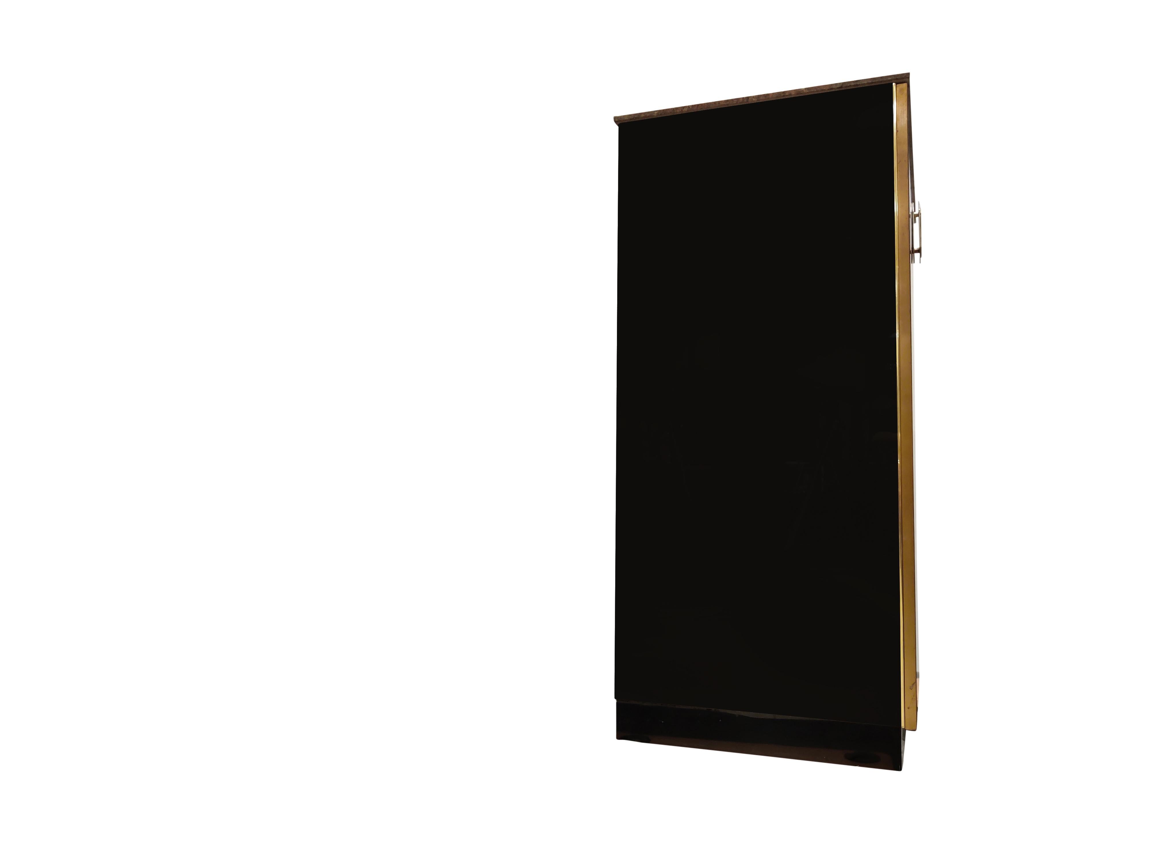 Barra de cristal negro estilo Maison Jansen, años 70 Francés en venta