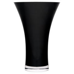 Black Glass Polish Vase