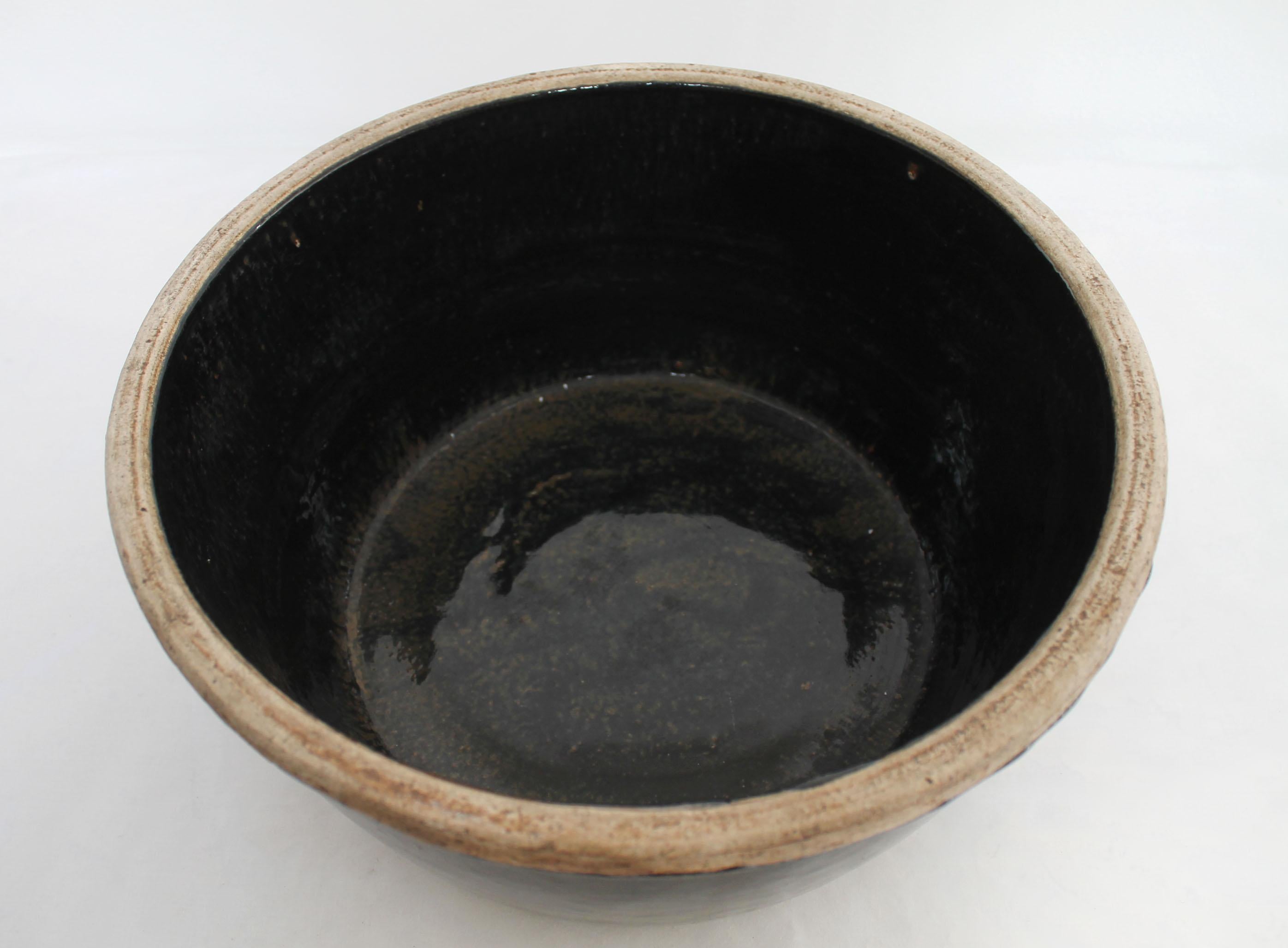 Asian Black Glazed Bowl For Sale