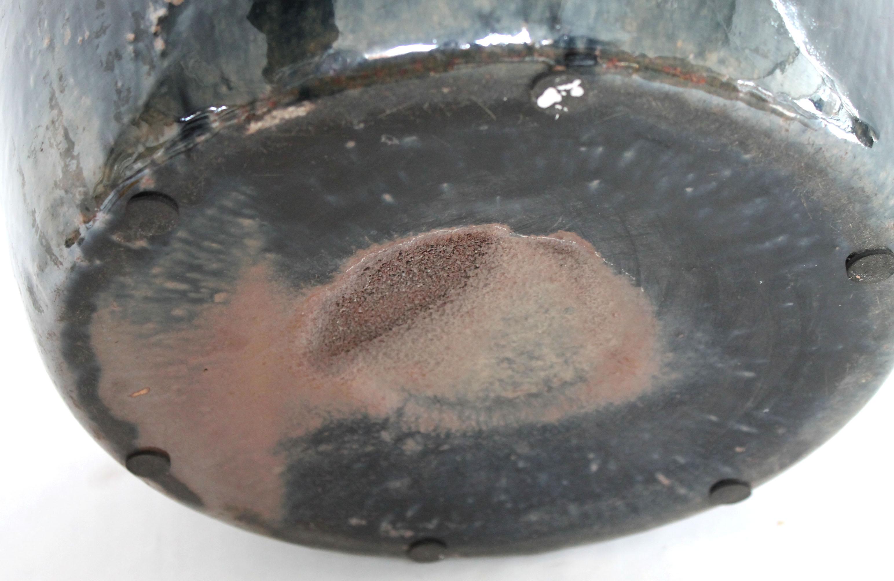 20th Century Black Glazed Bowl For Sale