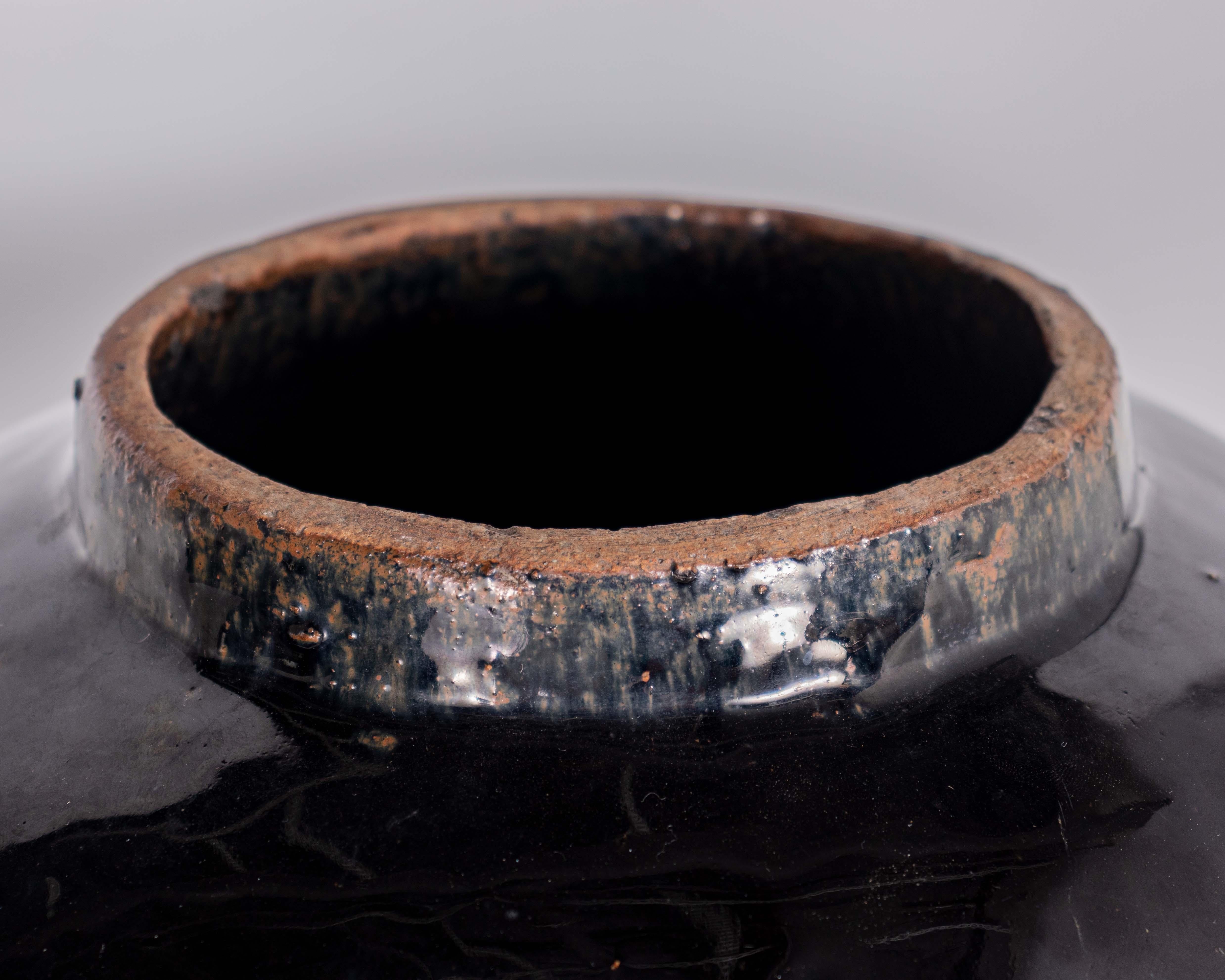 Tarro de cerámica esmaltada negra Otro