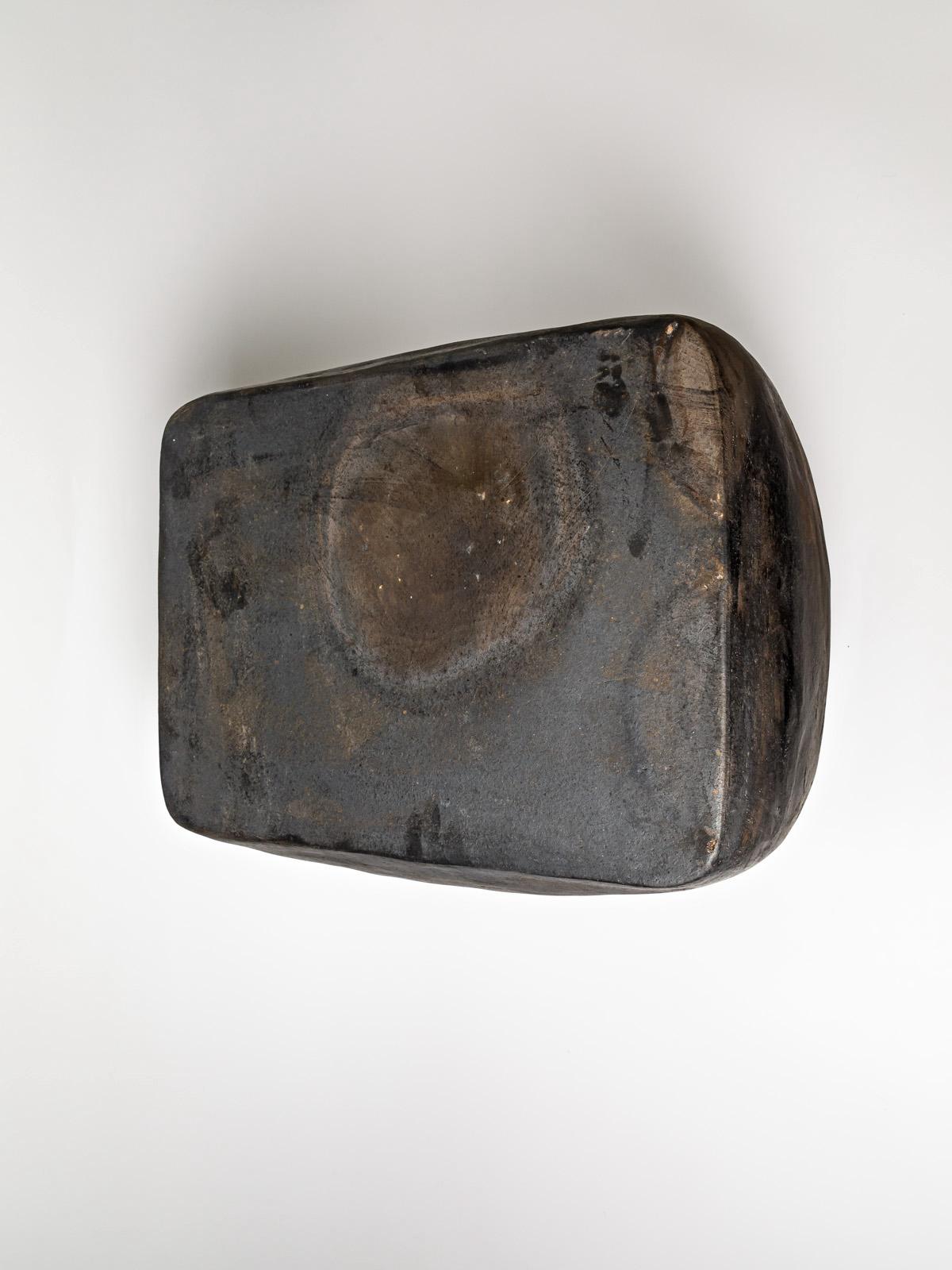 Black Glazed Ceramic Stool or Coffee Table by Mia Jensen, 2023 1