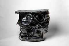 Table en céramique émaillée noire Patrick Crulis, 2024