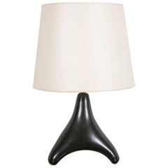 Black Glazed Ceramic Tripode Lamp