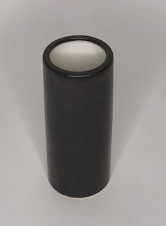 Black glazed ceramic vase, 1950s, possibly attributable to Georges Jouve